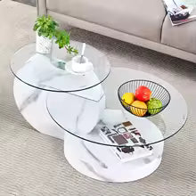 Table Basse Moderne Minimaliste en verre
