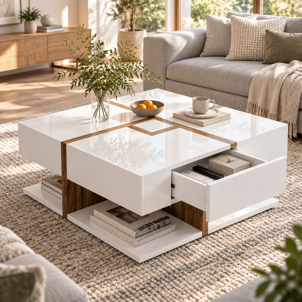 Table Basse Éclat Blanc