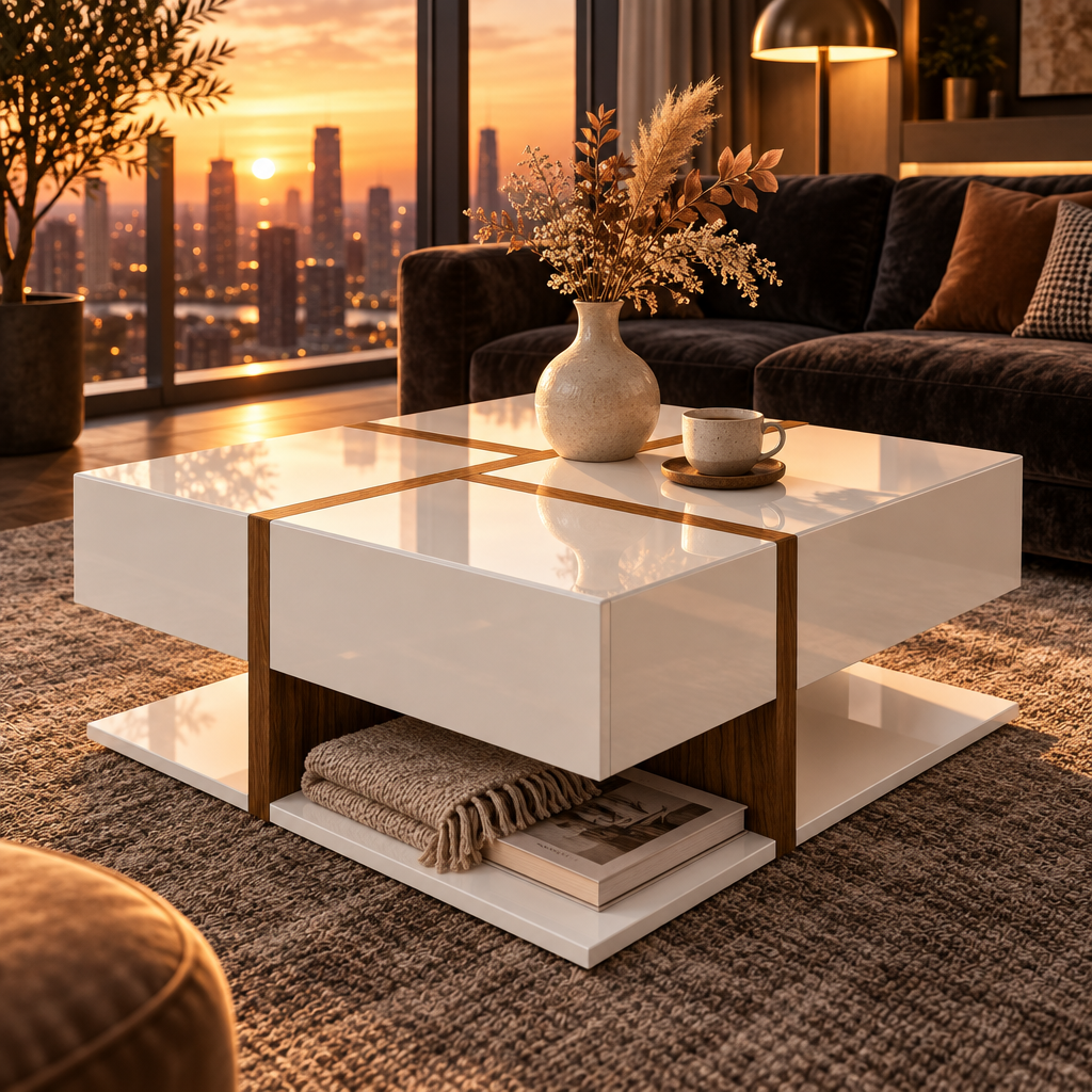 Table Basse Éclat Blanc